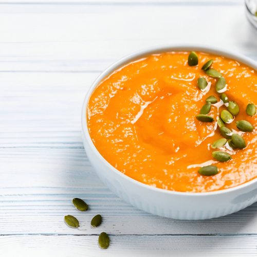 Roasted sweet potato and carrot soup